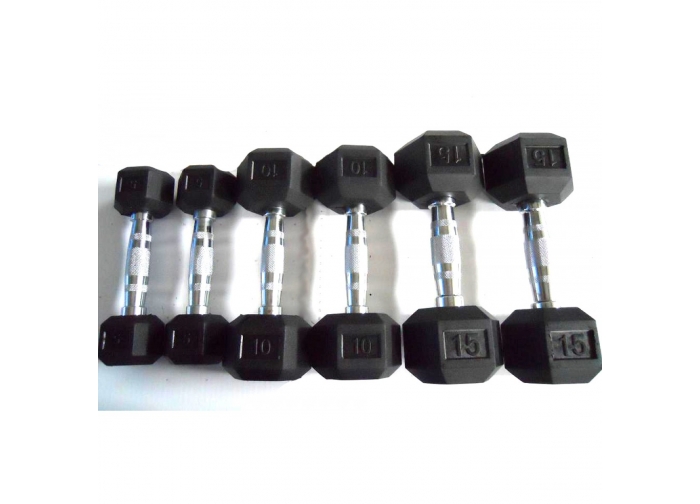 rubber hex dumbbell